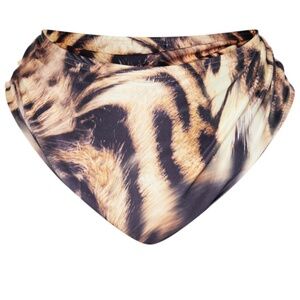 Brown leopard print, high waisted bikini bottom-26